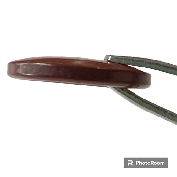 Four Center Hole Buttons Brown Round Plastic Raised Lip Lot of 8 Coat Vest Shirt - Picture 5 of 10